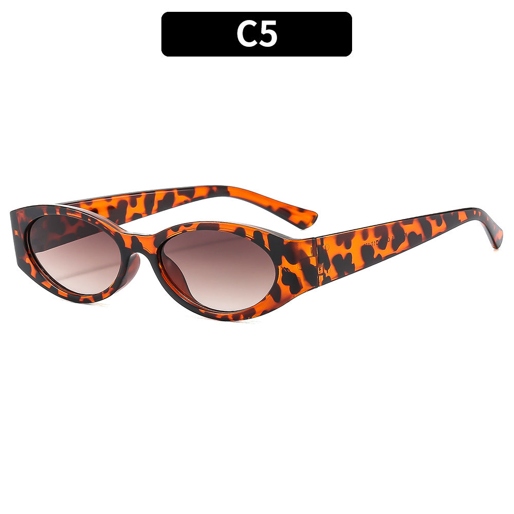 Elegante ovale Rahmen Sonnenbrille