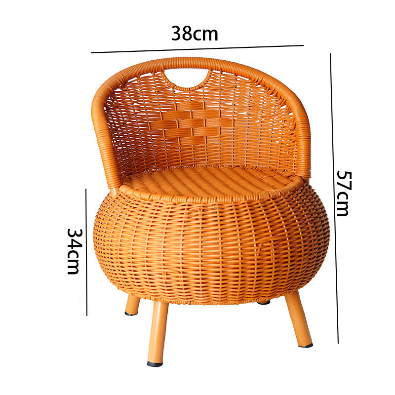 Gemütlicher Rattan Aufbewahrungshocker Brehn