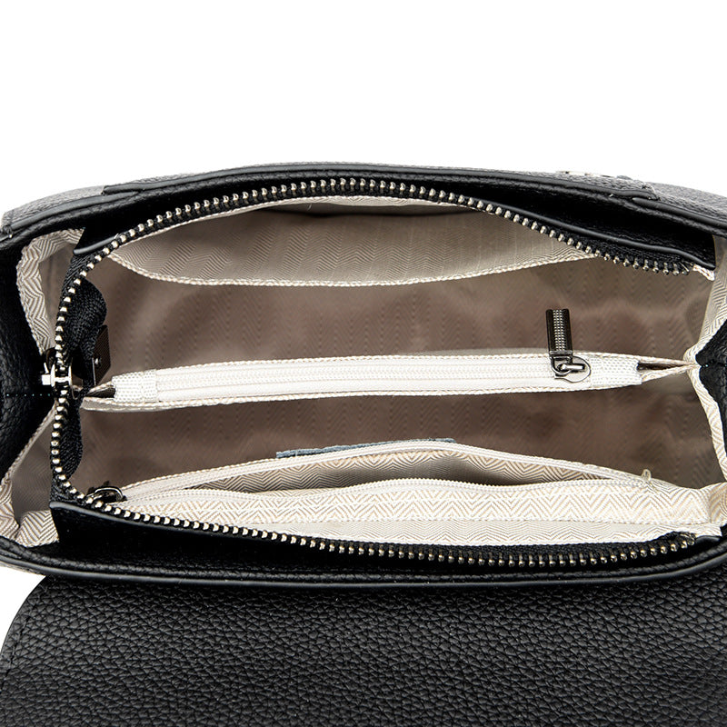Elegante Leder Top Handle Handtasche Brehn