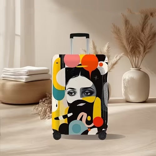 Unisex nan elastische Kofferhülle mit vulkanischem Lava-Marmordesign, dehnbarer Schutzüberzug für Trolley Brehn