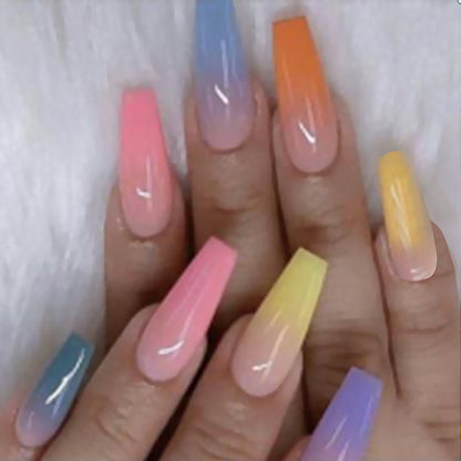 Ombre Stiletto Nagelverlängerungen