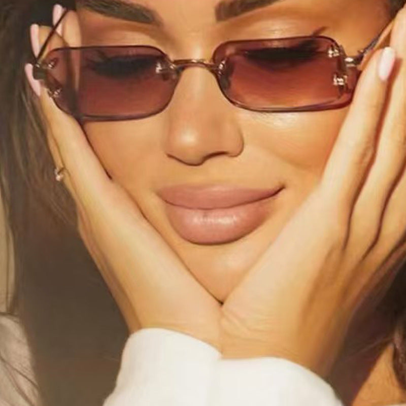 Damen quadratische Sonnenbrille mit hochwertigem Metallrahmen Brehn