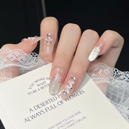 Festliche Charakter-Themen Presse-auf-Nagelkunst Brehn