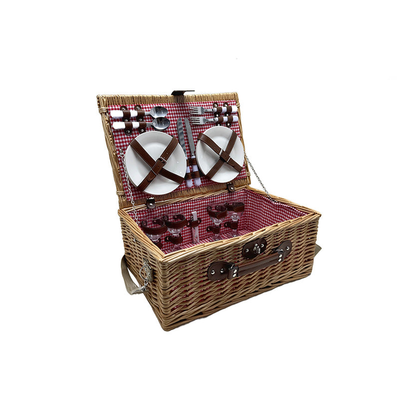 Damen Picknickkorb mit elegantem Geschirrset Brehn