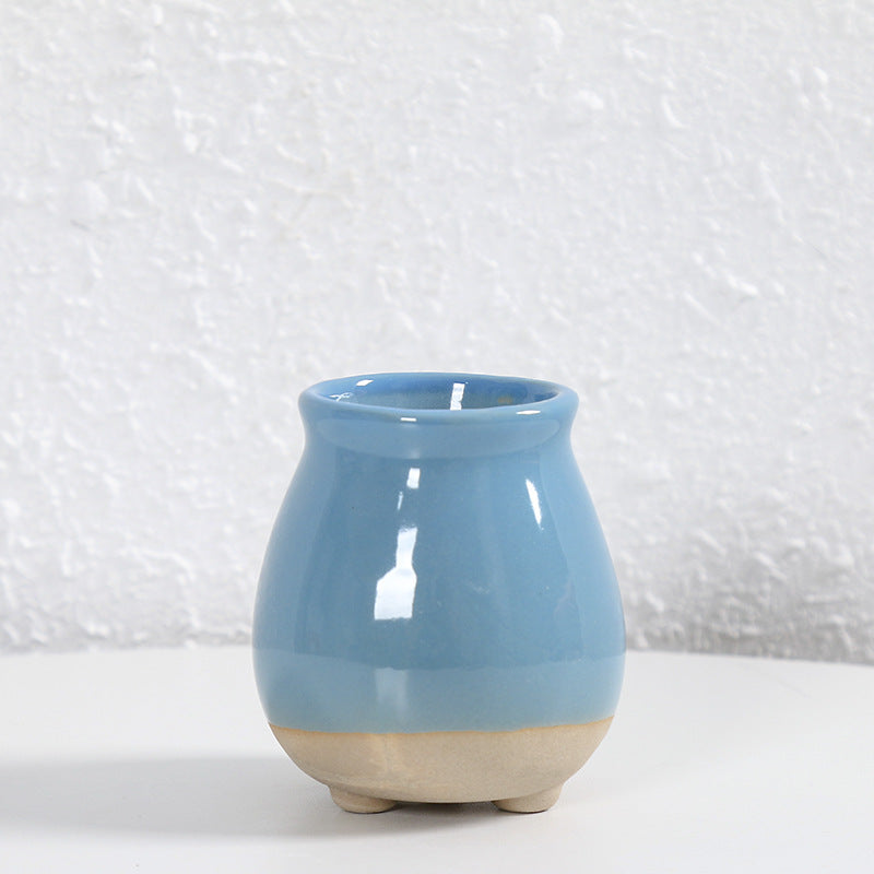 Zeitgenössische Kurvenkeramische Vase Brehn