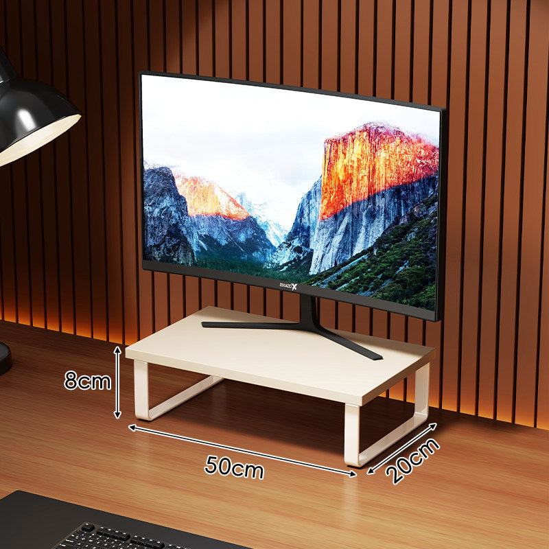 Erhöhter Holzoberfläche Metall Monitorständer mit Unterlage-Regal