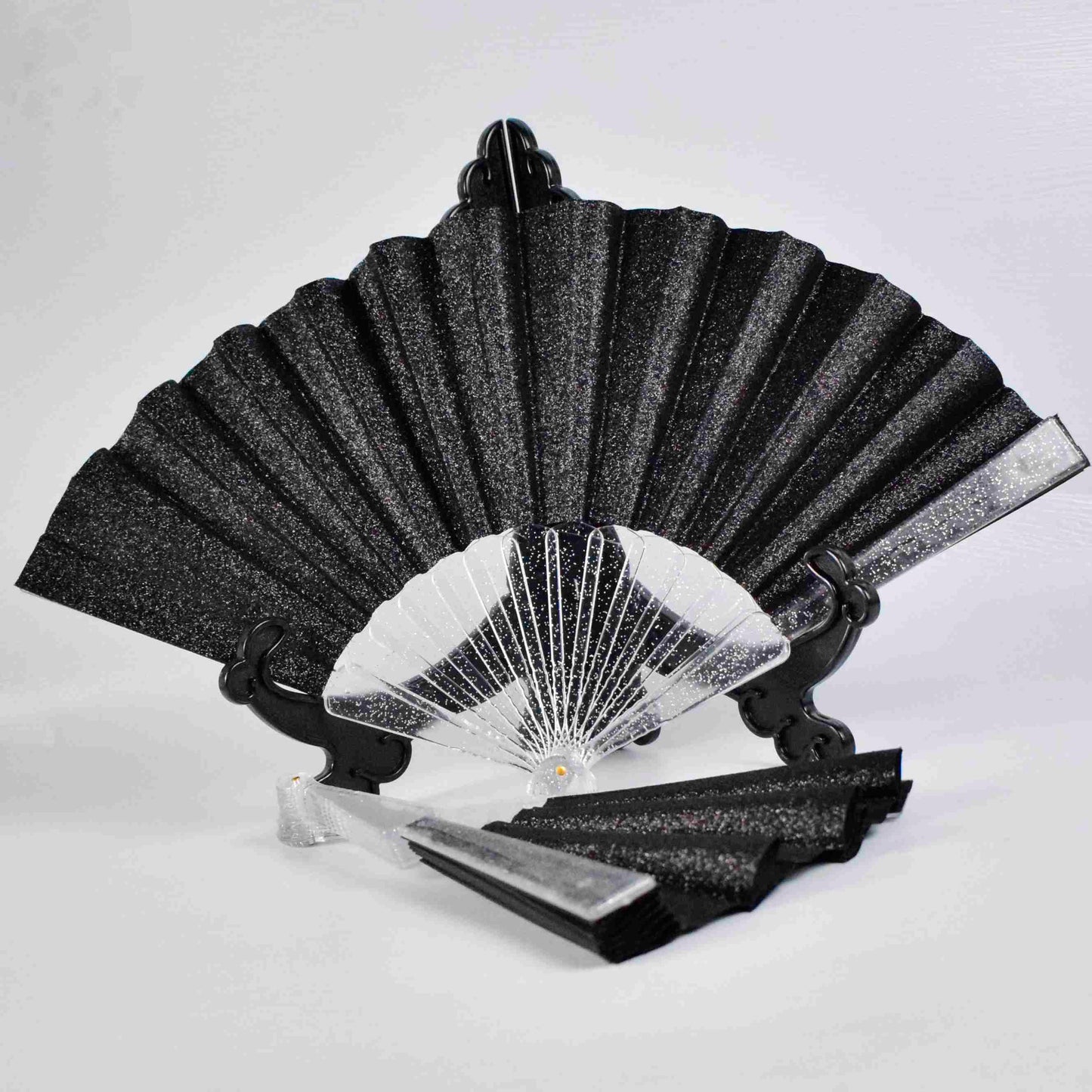 Damen Glitzernder Handfächer aus hochwertigem Material Brehn