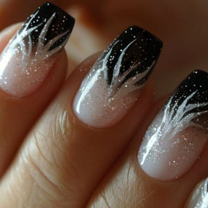 Künstlerische Ombre Glitzer Nagelkunst Brehn