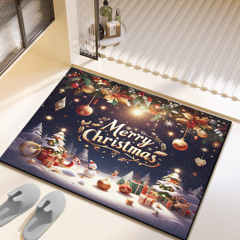 Festliche Weihnachts-Motiv-Badmatte Brehn