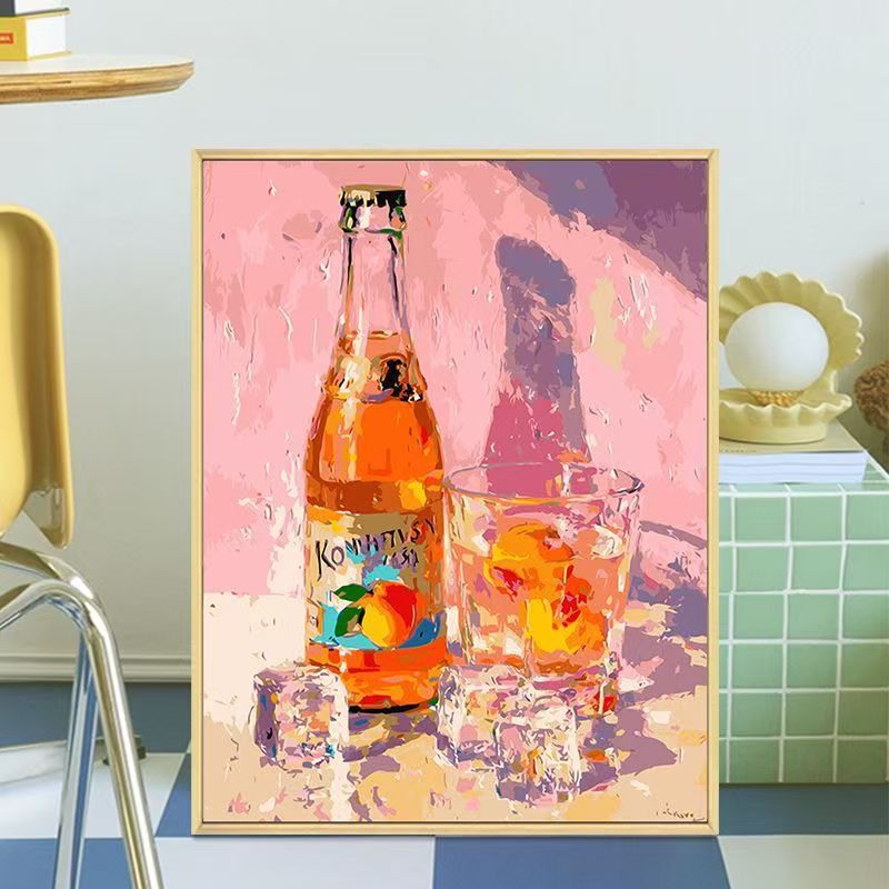 Retro-inspirierte Getränkeflaschen-Canvas-Kunst Brehn