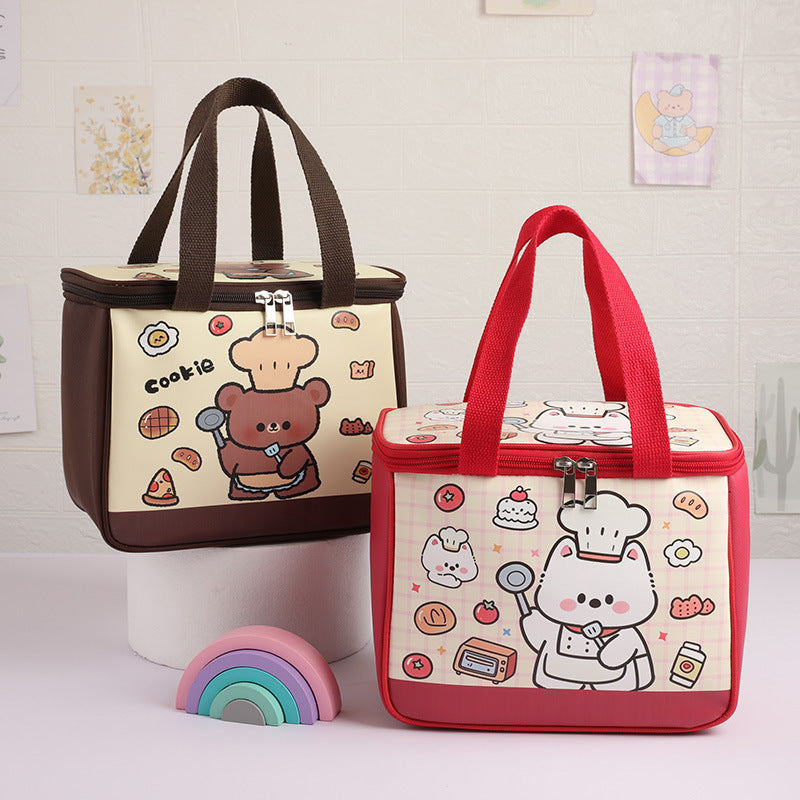 Isolierter Cartoon Lunch Tote Brehn