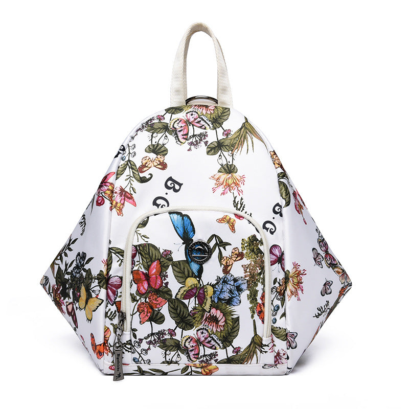 Floral Print Dreieckiger Rucksack