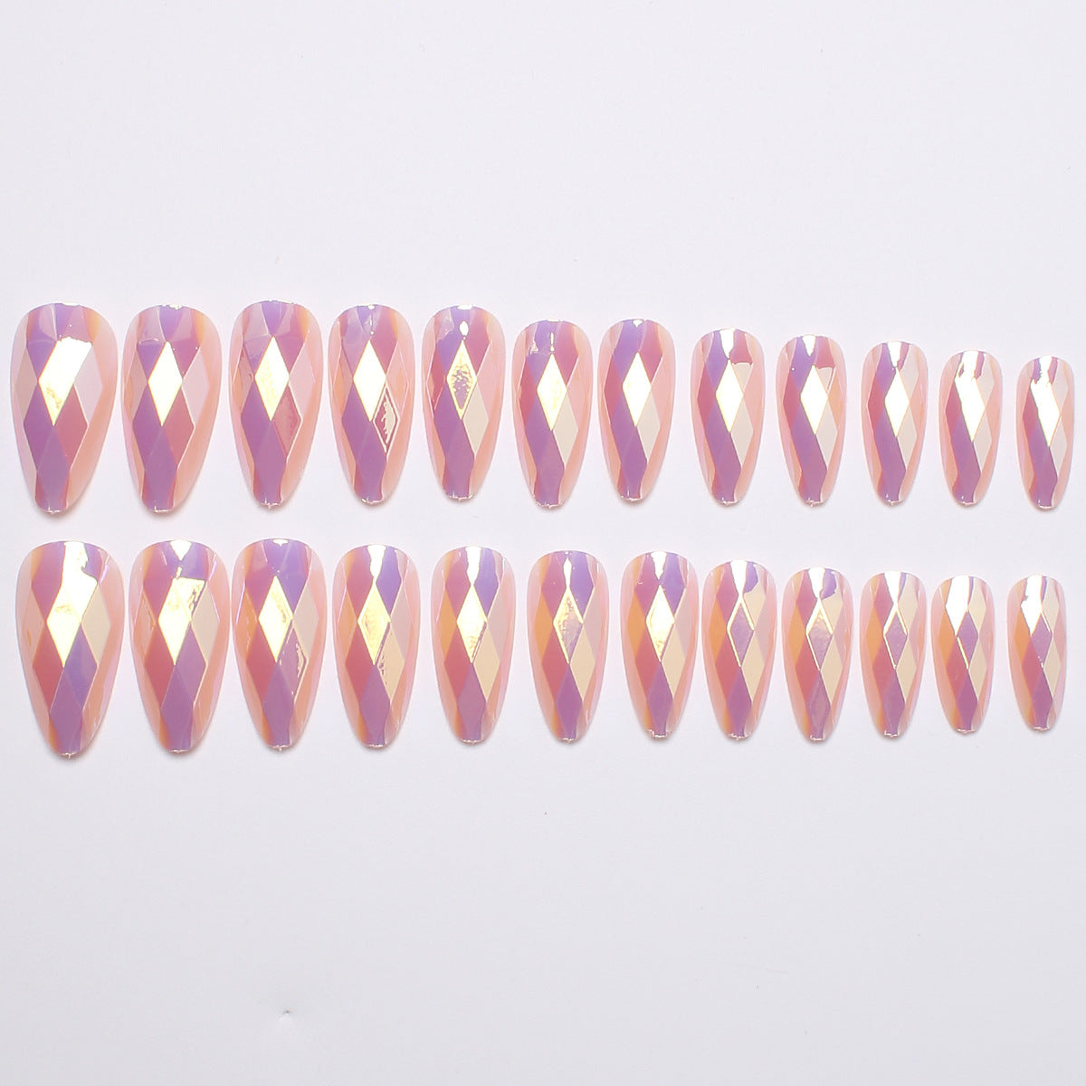 Diamantförmiges Press-On Nagelset Brehn
