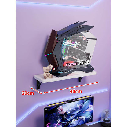 Wandmontage-Schwimmregal für Mid-Tower-Gaming-PC mit verstärkten Halterungen