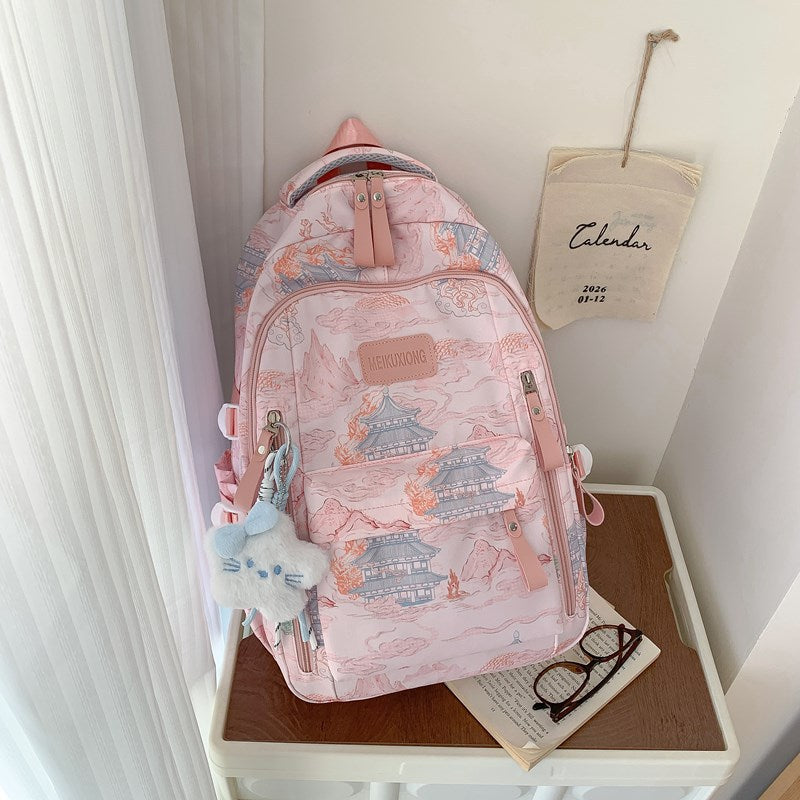 Stylische Illustrierte Rucksack Brehn