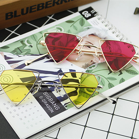 Damen geometrische Sonnenbrille mit elegantem Metallrahmen Brehn