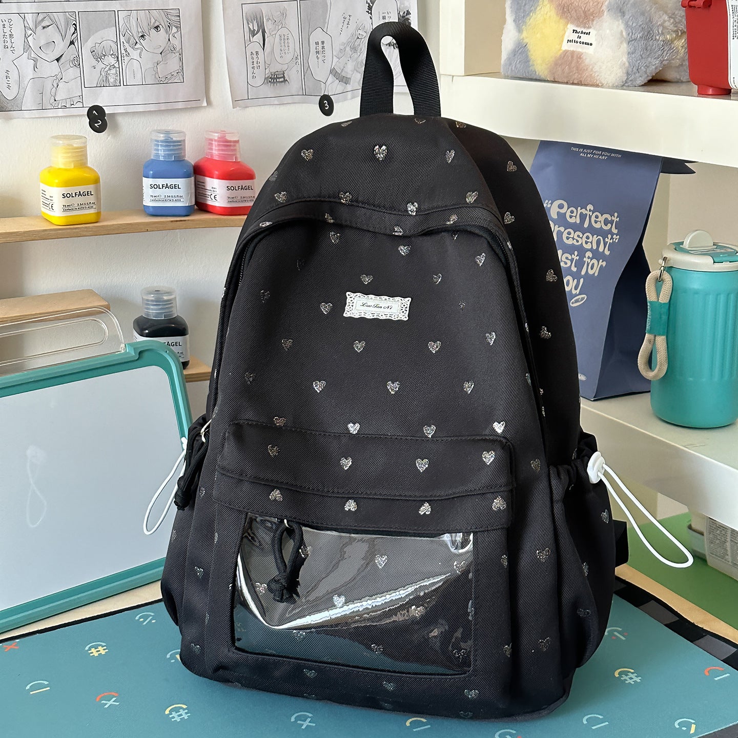 Herz-gestalteter lässiger Schulrucksack