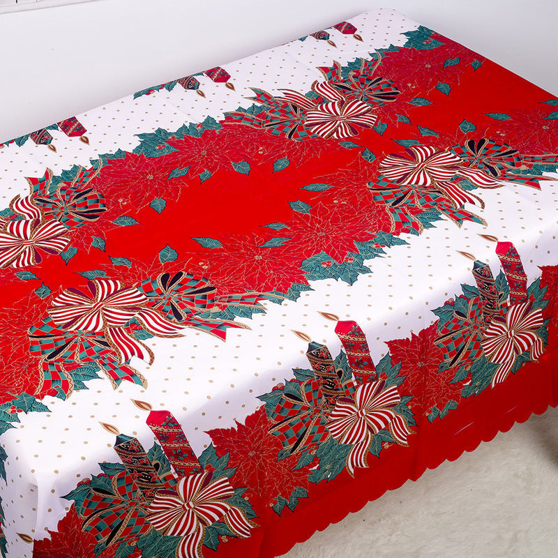 Brehn | Weihnachtsdekorationen Weihnachts-Polyester-Print-Tischdecke Weihnachts-Tischdecke