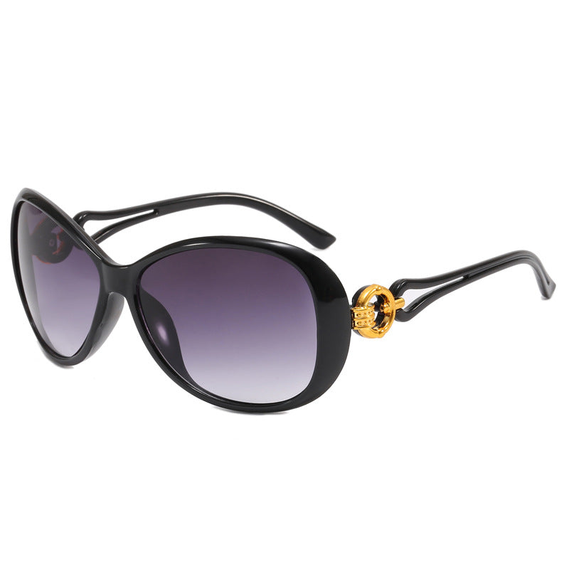 Damen Modische Oversized-Sonnenbrille mit luxuriösen Akzenten Brehn