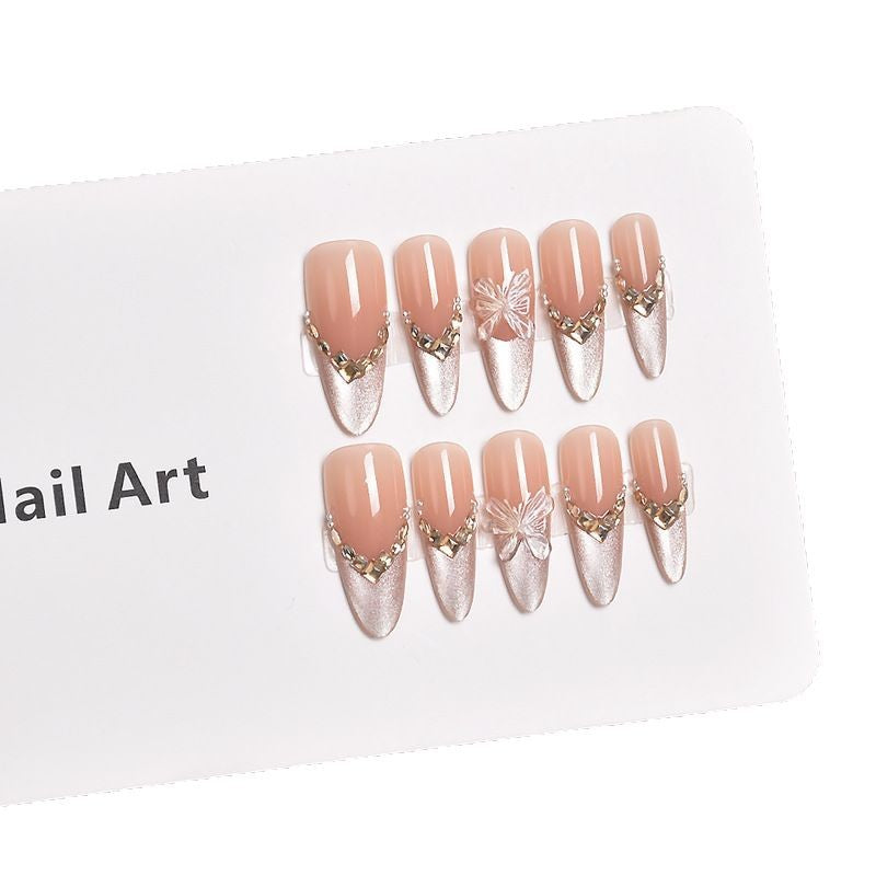 Künstlerische mit Blumen verzierte Press-On Nagelerweiterungen Brehn