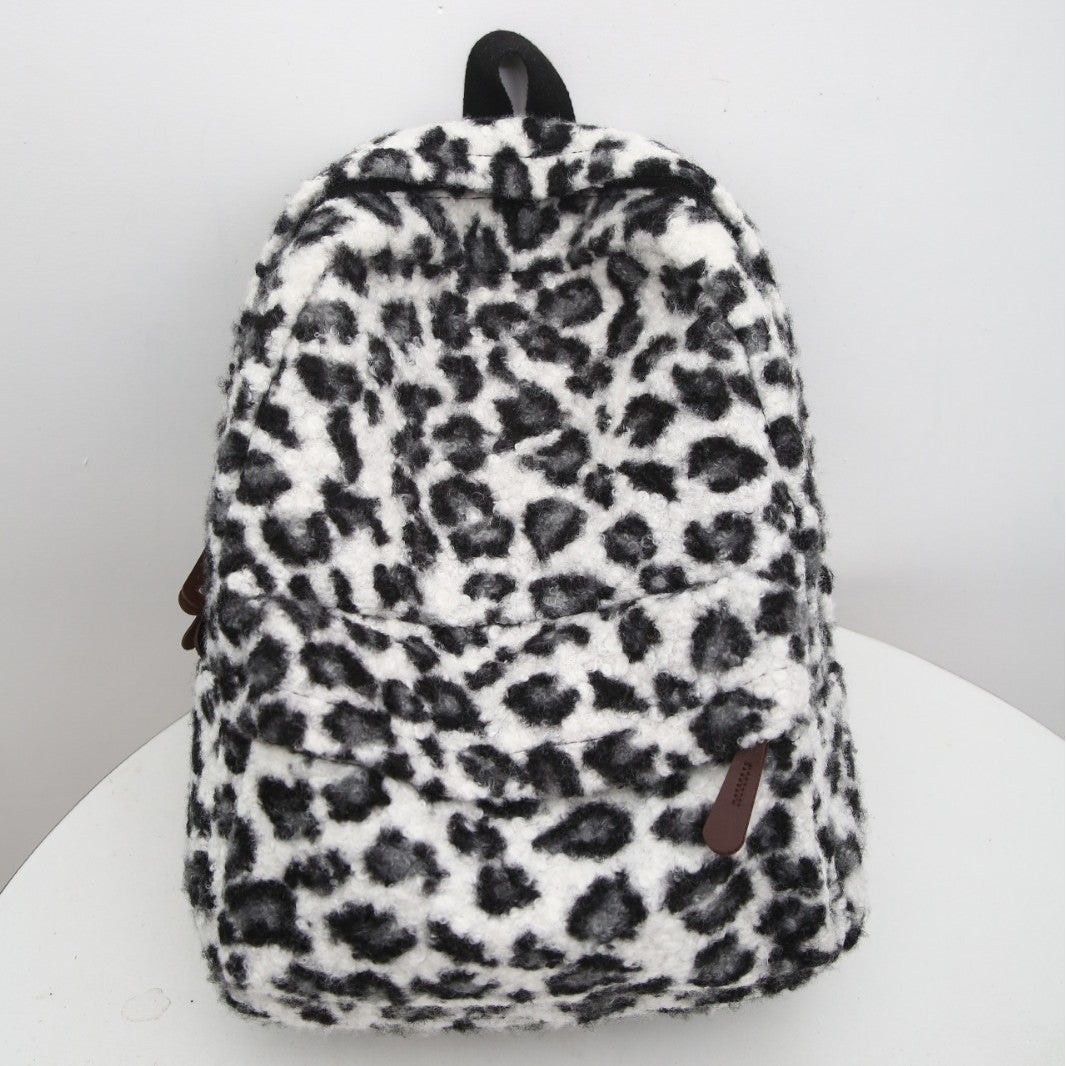 Fleece Rucksack Im Trendigen Leoprint Brehn