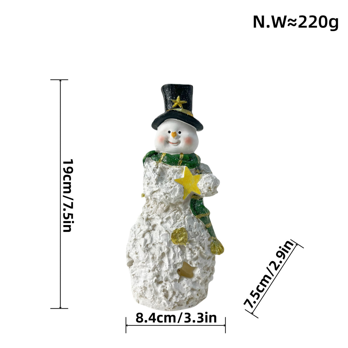 Dekorative Schneemann Skulptur Brehn