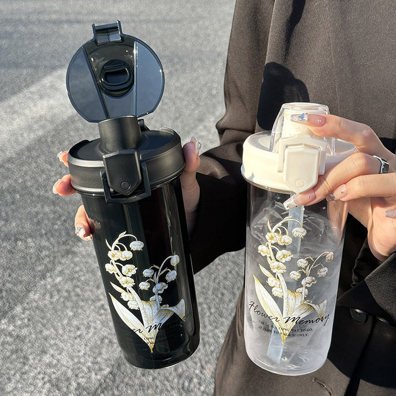 Damen Isolier-Trinkflasche mit elegantem Blumendesign Brehn