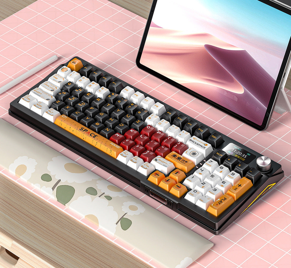 Retro-Raum-Themen-Tastatur Brehn
