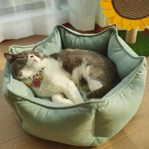 Gemütliches blumenförmiges Hundebett
