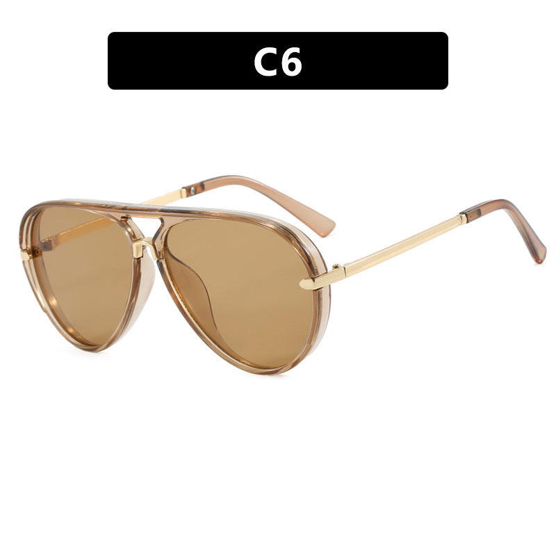 Damen modische Piloten-Sonnenbrille mit eleganten Metallakzenten Brehn