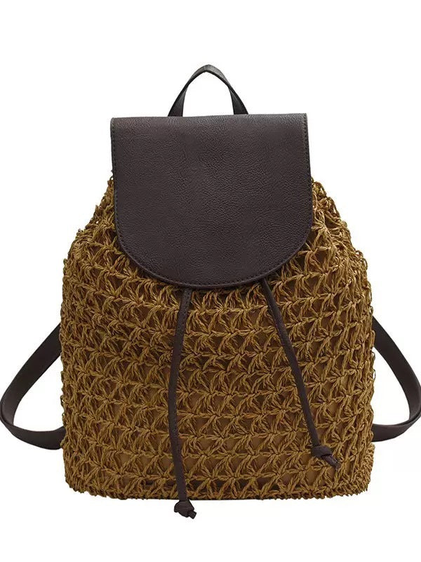 Handgefertigte Rucksacktasche mit Lederverzierungen Brehn