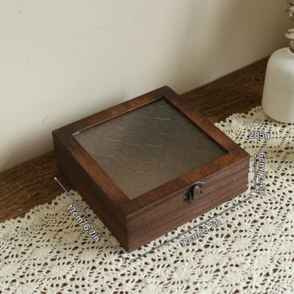 Vintage achteckige Holz-Schmuckbox