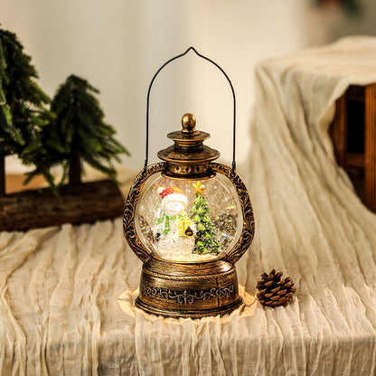 Nostalgische Weihnachtslaterne mit Schneekugel Brehn