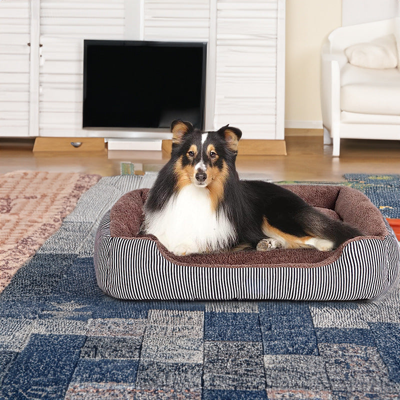 Orthopädisches Weiches Gestreiftes Hundebett