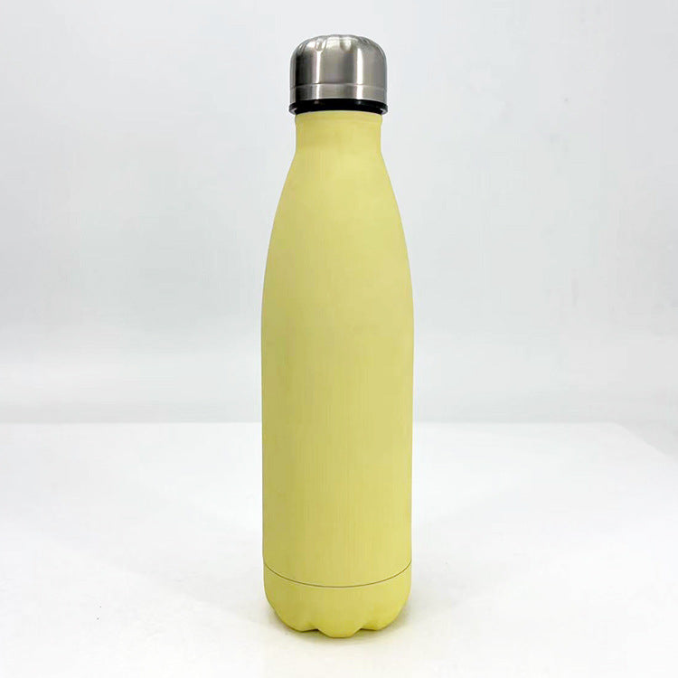 Damen stilvolle Edelstahl Trinkflasche mit rutschfester Silikonhülle Brehn
