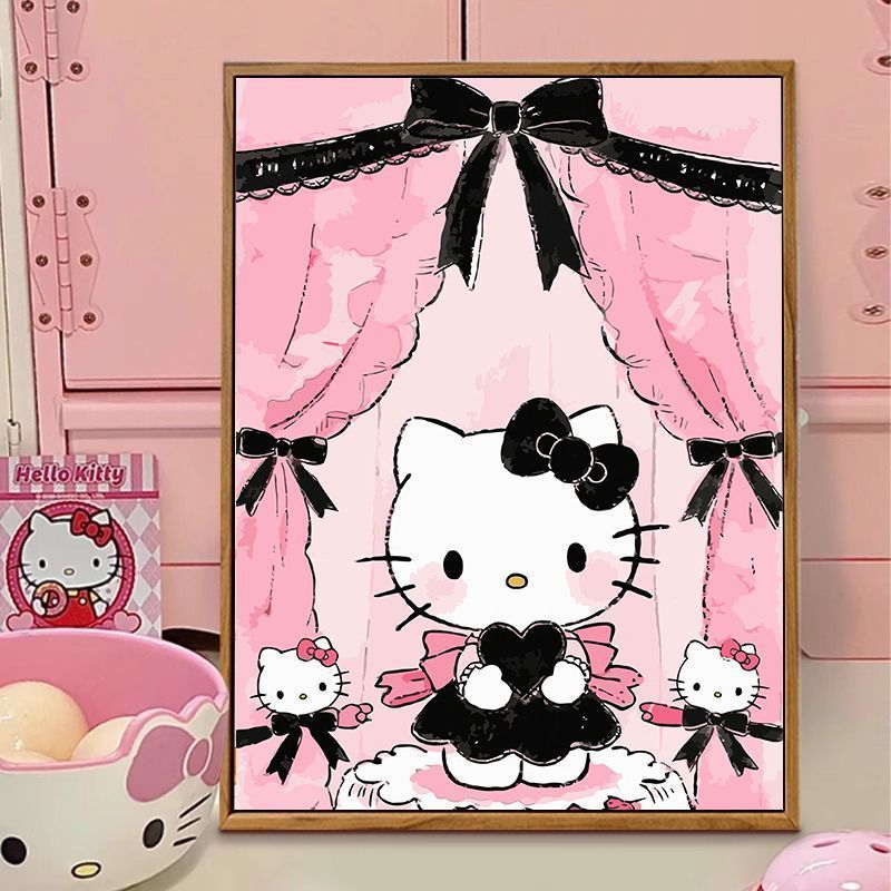 Hello Kitty-Themen Illustration Leinwand Kunst Brehn