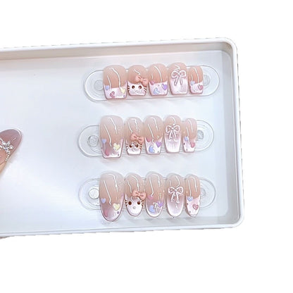 Themen Dekorative Press-On Nagelset Brehn