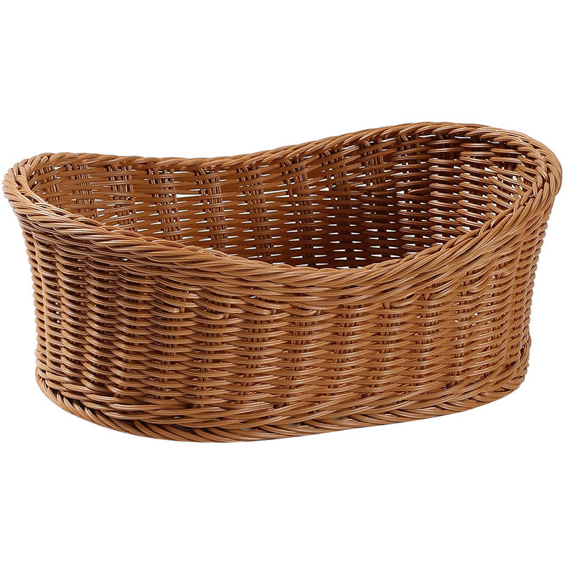 Unisex Eleganter ovaler Aufbewahrungskorb aus natürlichen Materialien Brehn