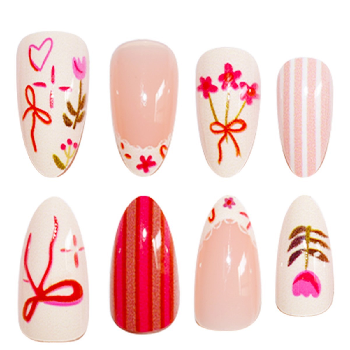Künstlerisches Floral-Nagelkunst-Set Brehn