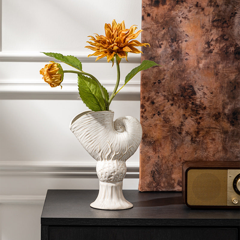 Handgemachte Nautilus-Schale Keramische dekorative Vase