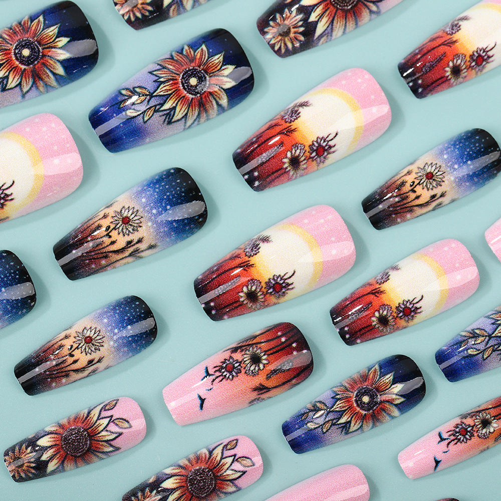 Kunstnagel Set mit bohemian Designs Brehn