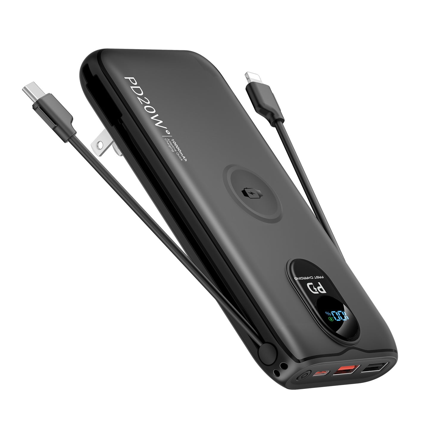 Powerbank mit Kabelloser Ladefunktion und Hochleistungsfähiger Schnellladung Brehn