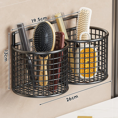 Wandmontierter Triple-Mesh Badezimmerorganizer Korb für Bürsten, Kämme und Schwämme