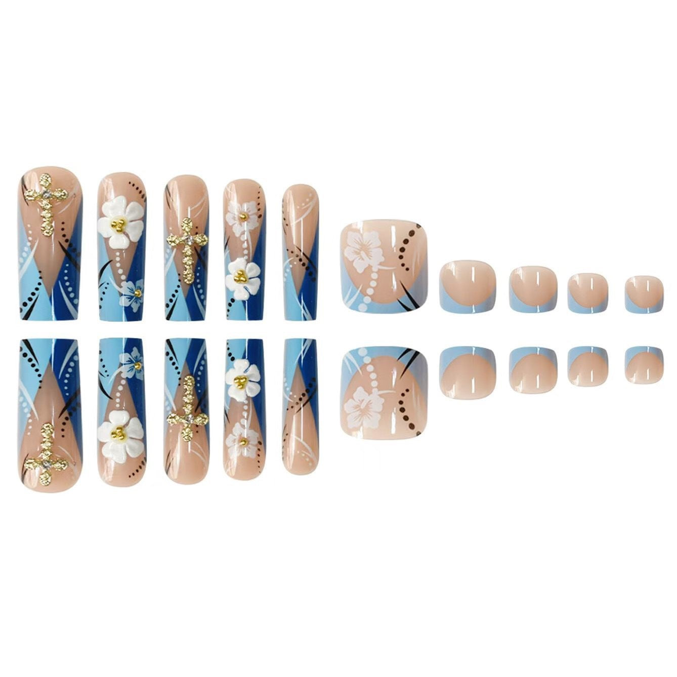 Blumen Design Acryl Nagelverlängerungen Brehn