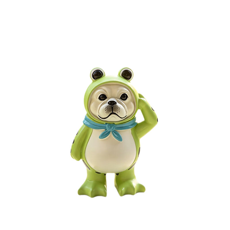 Dekorative Hundefigur mit Froschmotiv Brehn