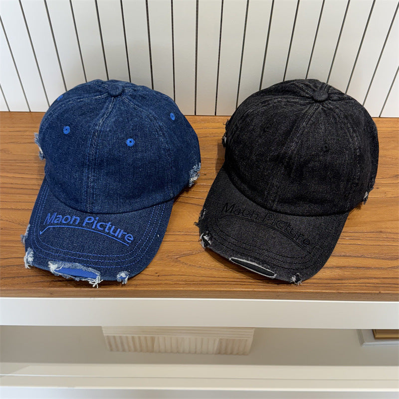Damen Destroyed Denim Baseball Cap Brehn 1783922478