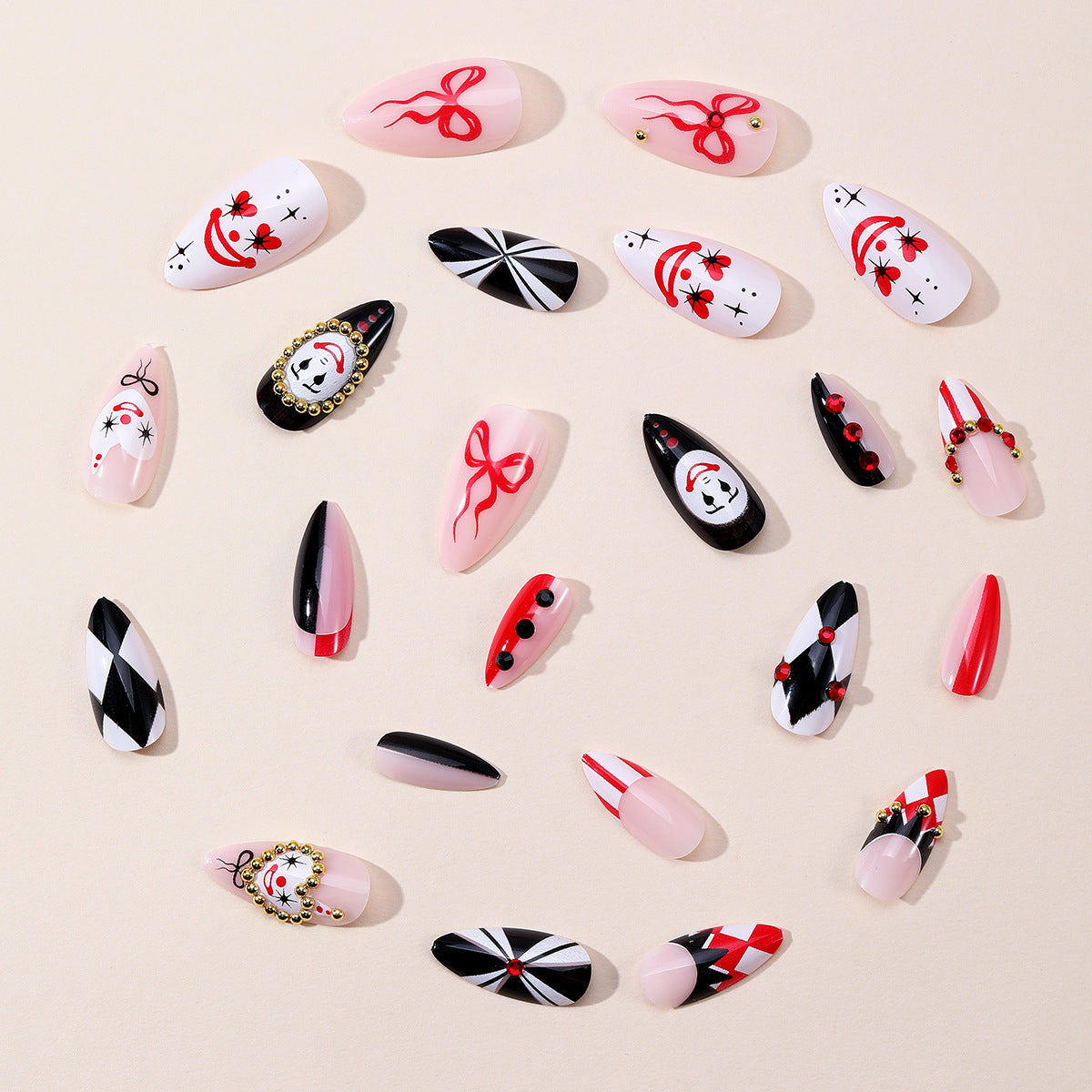 Künstlerische 3D-Clown-Themen-Nagelkunstverlängerungen Brehn