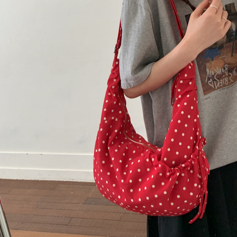 Punktemuster Schultertasche