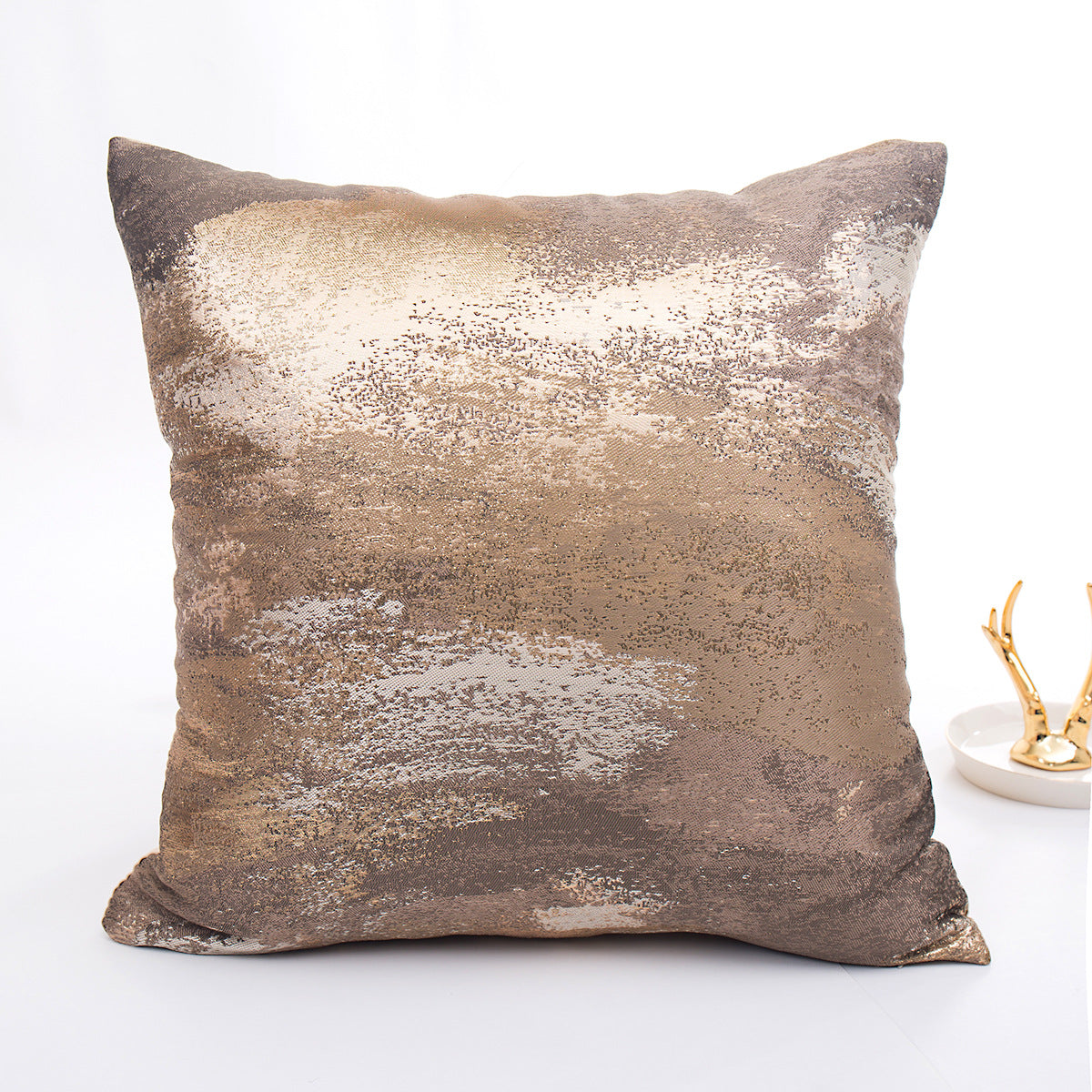 Dekoratives strukturiertes Kissen mit metallischem Finish