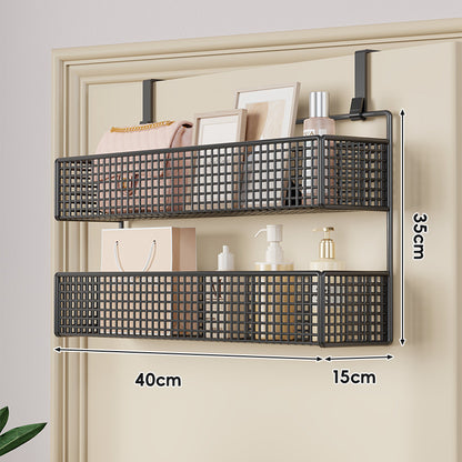 Über-Tür hängender doppelter belüfteter Mesh-Speicherkorb-Organizer mit Haken